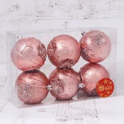 Зимнее волшебство / A set of balls d-8 cm 6 pcs "Charlize"