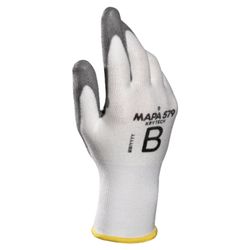 MAPA / KryTech 579 textile gloves, polyurethane coating (doused), size 8 (M), white