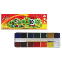 Colors, set GAMMA "Cartoons" 14 flowers, honey, with a brush, carton box