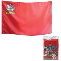 The flag of the Moscow region, 90х135 cm, the pocket under the shaft, packing with Euro slot