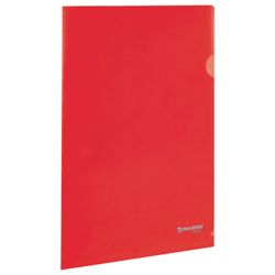 Carpeta de esquina BRAUBERG, roja 0,10 mm
