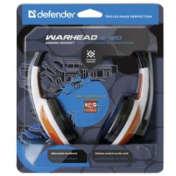DEFENDER / Headphones with microphone (headset) Warhead G-120, wired, 2 m, stereo, white-red