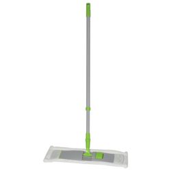 ЛЮБАША / Fregona con platija 40 cm, mango telescópico 120 cm, hilo 1,6 cm, microfibra (tipo K)