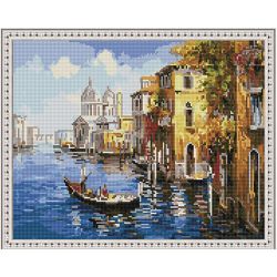 Опт-картина / Elmas mozaik 40x50, yuvarlak yapay elmaslar Venedik'e Seyahat