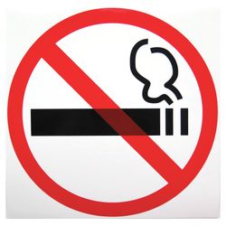 Sign "No smoking sign", diameter 200 mm, self-adhesive film