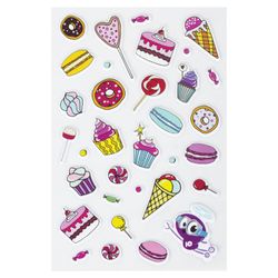 Adesivi Marshmallow "Dolci", riutilizzabili, 10x15 cm, UNLAND