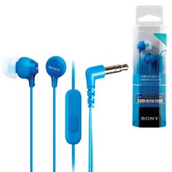 SONY / Mikrofonlu kulaklıklar (kulaklık) MDR-EX15AP, kablolu, 1,2 m, kulak içi, stereo, mavi