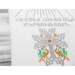 Vernissage of History / Armenian baptismal terry towel (silver)