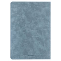 BRAUBERG / Notebook 48 y. checkered cover textured leatherette, stitching, A5 (147x210mm), GRAY, SKY / 10 pcs.