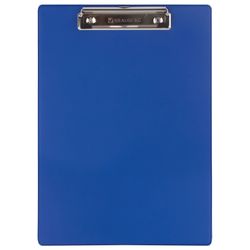 Placa-placa BRAUBERG "NUMBER ONE" com pinça A4 (228х318 mm), papelão / PVC, AZUL
