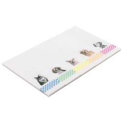 Bookmark adhesive BRAUBERG WITH a PICTURE "PUPPIES", plastic, 48х15 mm, 5 colors x 20 sheets in plastic book