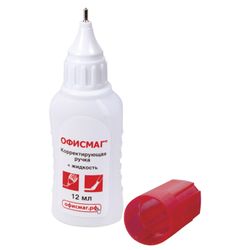 Pen-concealer + correction fluid FISMA, 12 ml, 2 in 1: metal tip + brush