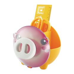 Children's stationery set BRAUBERG "PIGGY", 5 pieces, assorted, blister