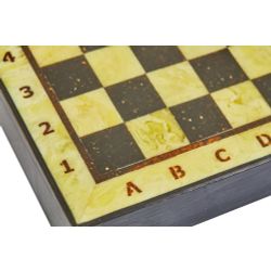 GamesDealer / Chess chest made of amber with a board small (oak) 25 * 25