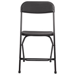 Folding chair for brabix house and office "Golf CF-002", black frame, plastic black