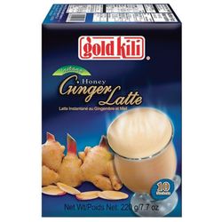 GOLD KILI / Instant ginger drink with honey "Ginger Latte", 10 sachets 22 g each