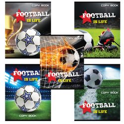 BRAUBERG / Notebook A5, 48 sh., Cage, selective varnish, WORLD FOOTBALL / 10 pcs.