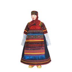 Русские куклы / Rus bebekleri / Moskova eyaleti, kadın kostümü, XIX yüzyıl, yazar Maslennikova G.