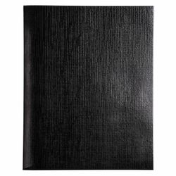 HATBER / Notizbuch Bumvinyl A5 96 l. Heftklammer, Offset Nr. 1, Käfig, "Black Metallic" / 28-tlg.