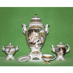 Дельта-Х / Porcelain samovar electric model 7 with tea pairs, author's