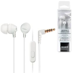 SONY / Fones de ouvido com microfone (fone de ouvido) MDR-EX15AP, com fio, 1,2 m, intra-auricular, estéreo, branco