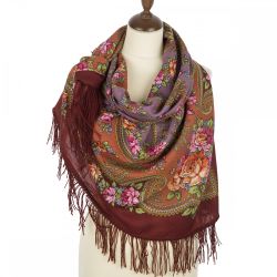 Павловопосадский платок / Shawl "Revelation", with woolen fringe