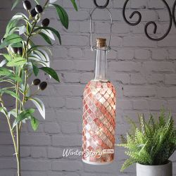 Kaemingk / Greek Rose bottle lamp, 30 cm, battery operated, glass
