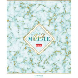 HATBER / Notebook А5 48 p. bracket, cage, sparkles, "Marble collection" / 10 pcs.