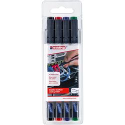 EDDING / Edding / Set de marcadores permanentes, para cables, punta redonda, 0,3 mm, 4 piezas 4 colores