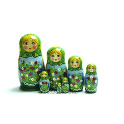 Семеновская роспись / 俄罗斯女人 - 套娃小册子，7 个娃娃 - 小册子第 22 号