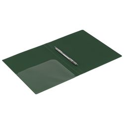 Classeur avec classeur en métal et poche intérieure BRAUBERG "Diagonal", vert foncé, jusqu'à 100 feuilles, 0,6 mm