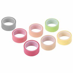 ОСТРОВ СОКРОВИЩ / PASTEL WASHI adhesive tapes, 7 warm colors, 15 mm х 3 m, rice paper