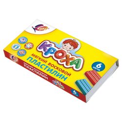 Plasticine mềm LUCH "Krokha" 6 màu, 90 g, có ngăn xếp, gói bìa cứng