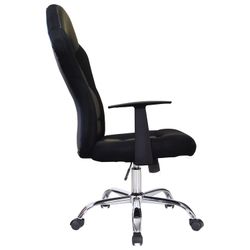 Office chair BRABIX "Fusion EX-560", eco-leather / fabric, chrome, black