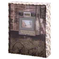 BRAUBERG photo album for 200 photos 10x15 cm, hard cover, "Journey", Boxing, brown