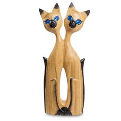 Decor and Gift / Wooden figurine "Cats. Two from the casket" 30 cm