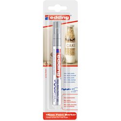 EDDING / Barniz Edding / Marker brillante, plumilla redonda, 2-4 mm, blister Plata