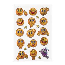Sticker gel "Smiles", reusable, holographic, 10x15 cm, INLANDIA