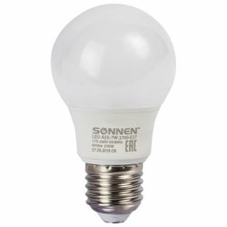 SONNEN / LED lamp 7 (60) W, E27 base, pear-shaped, warm white light, LED A55-7W-2700-E27