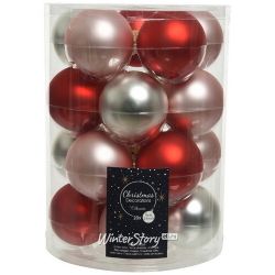 Kaemingk / Collezione di palline di vetro Made with Love 6 cm, 20 pezzi