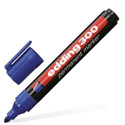 Kalıcı işaretleyici (silinmez) EDDING "300", MAVİ, yuvarlak uç, 1.5-3 mm