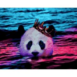 Опт-картина / Sayılara göre boyama 40x50 Kraliçe panda