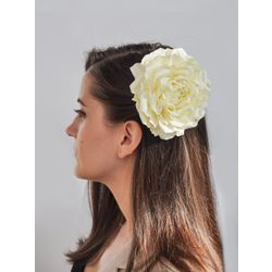 Milotto / Hairpin-brooch "Rose" lemon