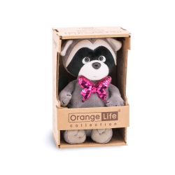 BRINQUEDOS LARANJA / Boneco de pelúcia Margarida-guaxinim borboleta brilhante 15 cm