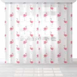 Этель / Happy flamingo tulle set, 145 * 260 cm-2 pieces, voile