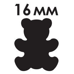 Hole punch curly "Bear", the diameter of the cut figures 16 mm, TREASURE ISLAND