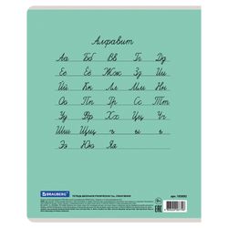 BRAUBERG / Notebook 12 y. CLASSIC NEW narrow line, cardboard cover, GREEN / 20 pcs.
