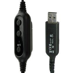 LOGITECH / Mikrofonlu kulaklık (kulaklık) PC 960, kablolu, bilgisayar, 2,4 m, stereo, USB, siyah