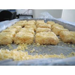 Breaded pangasius fillets