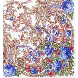 Павловопосадский платок / Shawl "Dear friend", with silk fringe